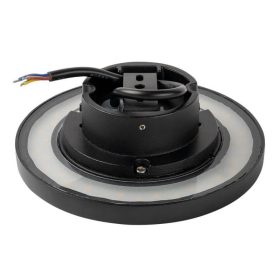   Optonica kerek fali lámpa 12W meleg fényű, alumínium, fekete