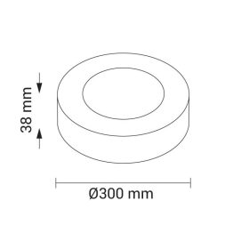 Falon kívüli LED panel 24W 1920lm 4500K Ø300mm Kör