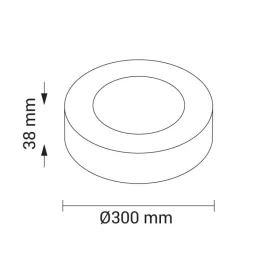 Falon kívüli LED panel 24W 1920lm 4500K Ø300mm Kör