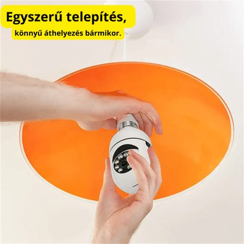 Betekerhető kamera E27-es foglalattal, Wi-Fi, HD, SMART
