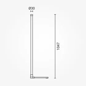 Modern fekete 105 cm magas LED állólámpa és saroklámpa színes RGB és meleg fehér fénnyel, távirányítóval
