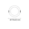 Optonica beépíthető LED panel 12W 840lm 4500K Ø170mm kör