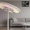 2 méter magas modern fehér RGB+CCT LED állólámpa mágneses távirányítóval