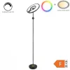 2 méter magas modern fekete RGB+CCT LED állólámpa mágneses távirányítóval