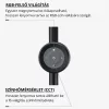 2 méter magas modern fekete RGB+CCT LED állólámpa mágneses távirányítóval
