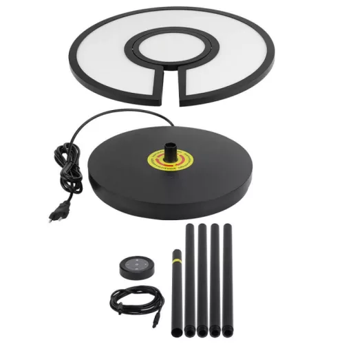 2 méter magas modern fekete RGB+CCT LED állólámpa mágneses távirányítóval
