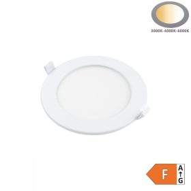 12W-os beépíthető kerek LED panel 950 lumen fényerővel és IP44-es vízállósággal