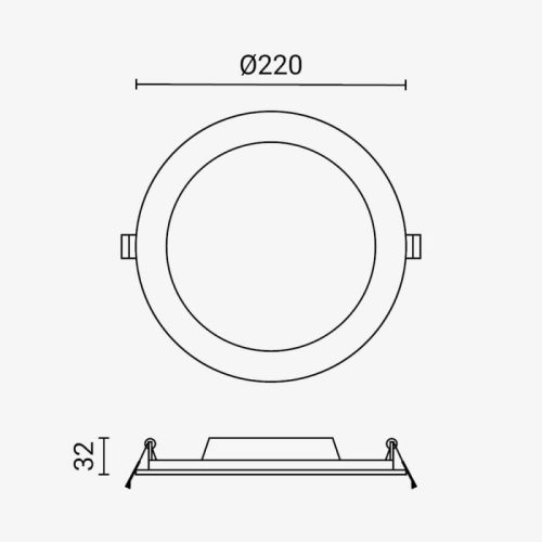 18W-os kerek, IP44 vízálló beépíthető LED panel állítható színhőmérséklettel