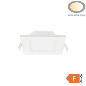 6W-os beépíthető négyzet alakú LED panel 450 lumen fényerővel és IP44-es vízállósággal