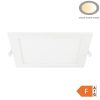 18W-os négyzet alakú, IP44 vízálló beépíthető LED panel állítható színhőmérséklettel
