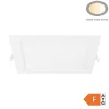18W-os négyzet alakú, IP44 vízálló beépíthető LED panel állítható színhőmérséklettel