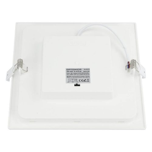 18W-os négyzet alakú, IP44 vízálló beépíthető LED panel állítható színhőmérséklettel