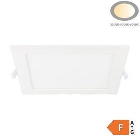 24W-os négyzet alakú, IP44 vízálló beépíthető LED panel állítható színhőmérséklettel