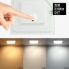 24W-os négyzet alakú, IP44 vízálló beépíthető LED panel állítható színhőmérséklettel