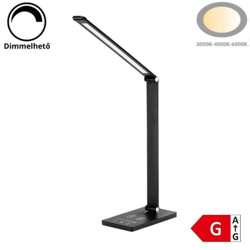 5W LED asztali lámpa – vezeték nélküli töltő – CCT színhőmérséklet állítás