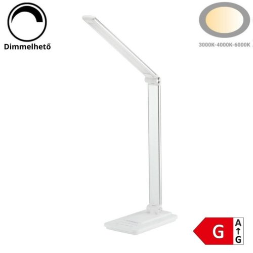 8W LED Asztali Lámpa – Akkumulátoros, CCT, Fehér