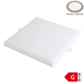   Keret Nélküli LED Panel 36W 4200K 3020lm IP54 Négyzet Beépíthető 225x225mm