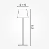 Fehér Kültéri LED Asztali Lámpa Újratölthető Akkumulátorral, 2.5W, CCT, Dimmelhető, IP44