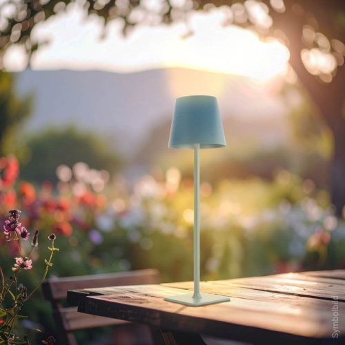 Kék Kültéri LED Asztali Lámpa Újratölthető Akkumulátorral, 2.5W, CCT, Dimmelhető, IP44