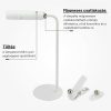 Multifunkciós LED asztali lámpa 3W – vezeték nélküli töltővel, USB kimenettel és érintésvezérléssel