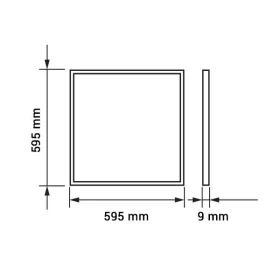   LED panel 60x60cm 40W 4800lm 6000K 120lm/W UGR<19 5 év garanciával