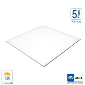   LED panel 60x60cm 40W 4800lm 2800K 120lm/W UGR<19 5 év garanciával