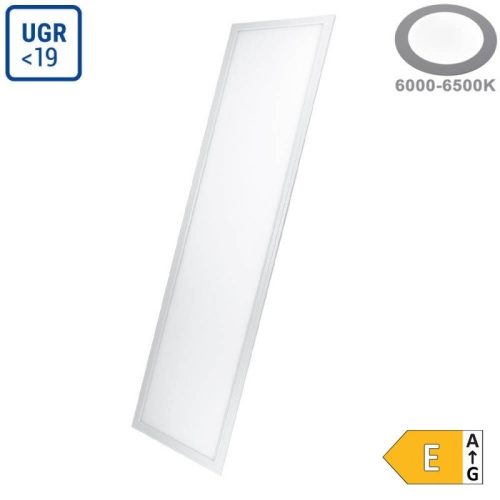 LED panel 120x30 36W 3600lm UGR<19 hideg fehér