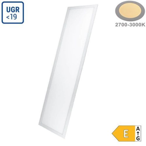 LED panel 120x30 36W 3600lm UGR<19 meleg fehér