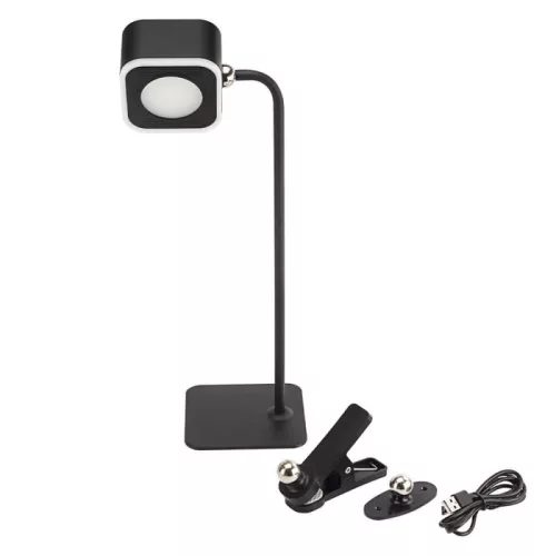 Vezeték nélküli Multifunkciós LED Asztali Lámpa, 3W, CCT, Fekete Fali/asztali lámpa