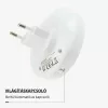 Optonica 276 konnektorba dugható 0.5W-os beépített alkonyérzékelős és 2 db USB csatlakozóval ellátott automata LED éjszakai fény fehér színben