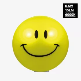 Optonica 279 konnektorba dugható 0.5W-os Smiley mintás kapcsolós LED éjszakai fény és irányfény