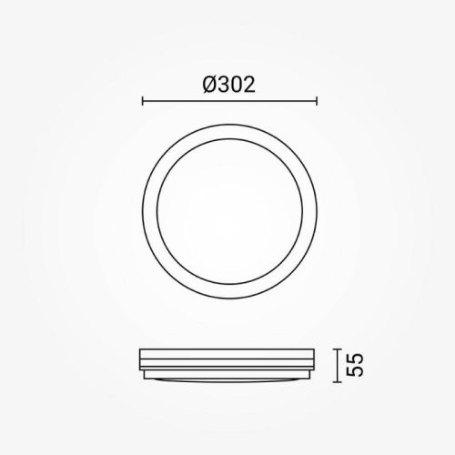 Kültéri IP védett LED mennyezeti lámpa 30W 3000lm CCT(állítható színhőmérséklet) IP65, Fehér