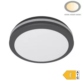   Kültéri IP védett LED mennyezeti lámpa 20W 1900lm CCT(állítható színhőmérséklet) IP65, Fekete
