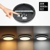 Kültéri IP védett LED mennyezeti lámpa 30W 3000lm CCT(állítható színhőmérséklet) IP65, Fekete