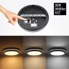 Kültéri IP védett LED mennyezeti lámpa mikrohullámú szenzorral, 30W 3000lm CCT(állítható színhőmérséklet) IP65, Fekete