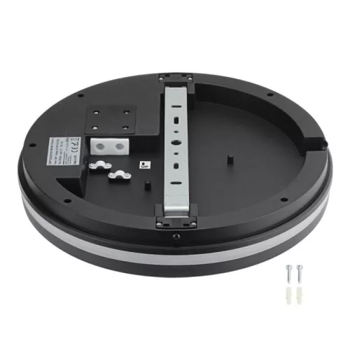 Kültéri IP védett LED mennyezeti lámpa mikrohullámú szenzorral, 30W 3000lm CCT(állítható színhőmérséklet) IP65, Fekete