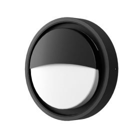 Masszív, 24W-os, fekete, IP65 vízálló kültéri LED fali lámpa