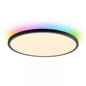   Állítható színhőmérsékletű mennyezeti lámpa RGB háttérfénnyel 18W 29cm 1440lm fekete