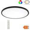 Állítható színhőmérsékletű mennyezeti lámpa RGB háttérfénnyel 32W 54cm 2560lm fekete