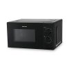Eurolamp 20 literes fekete mikrohullámú sütő mechanikus tekerőgombokkal és 700W teljesítménnyel