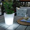 Napelemes Világító Virágcserép 19cm LED