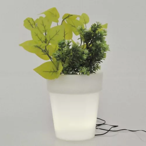 Napelemes Világító Virágcserép 19cm LED
