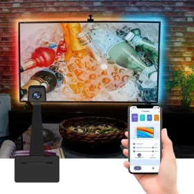  AMBIENT LIGHT TV képernyő követő funkcióval, Digitális LED szalag szett kamerával, 5.5m, WIFI/Bluetooth ,TUYA
