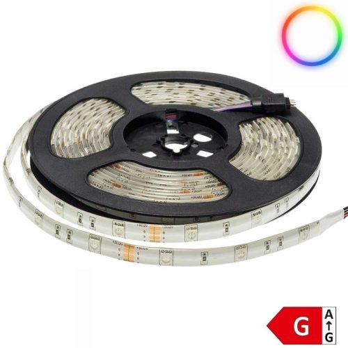 Kültéri RGB LED szalag 30 LED/m 7,2W/m 12V IP54