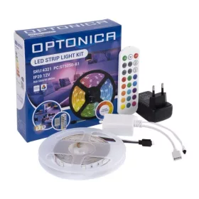   Optonica RGB LED szalag szett 5m távirányítóval 12V 30LED IP20
