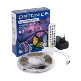   Optonica RGB LED szalag szett 5m távirányítóval 12V 60LED IP54