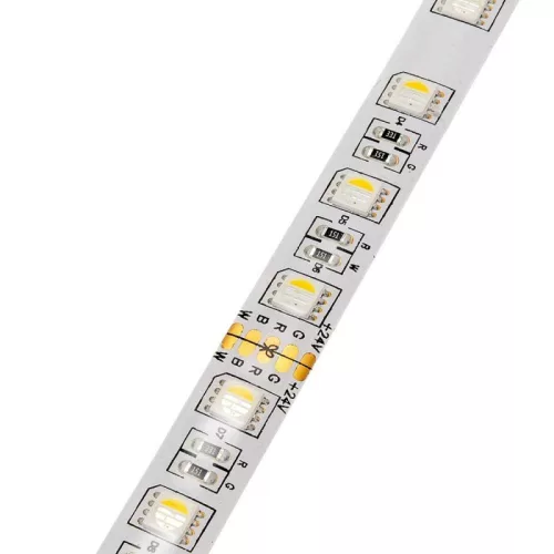 Prémium kültéri RGB+meleg fehér LED szalag 24V 60 LED/m 16W/m 3 év garancia