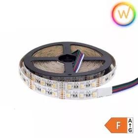   Prémium RGB+meleg fehér LED szalag 12V 60 LED/m 16W/m 3 év garancia