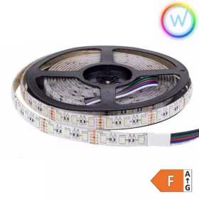   Prémium kültéri RGB+hideg fehér LED szalag 12V 60 LED/m 16W/m 3 év garancia