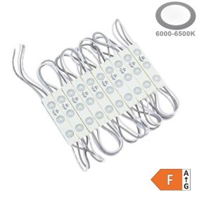 Vízálló 12V-os Optonica LED modul 3 lencsés SMD LED-del hideg fehér színben